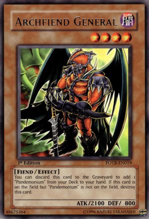 Archfiend General (FOTB-EN019) - Force of the Breaker 1st Edition