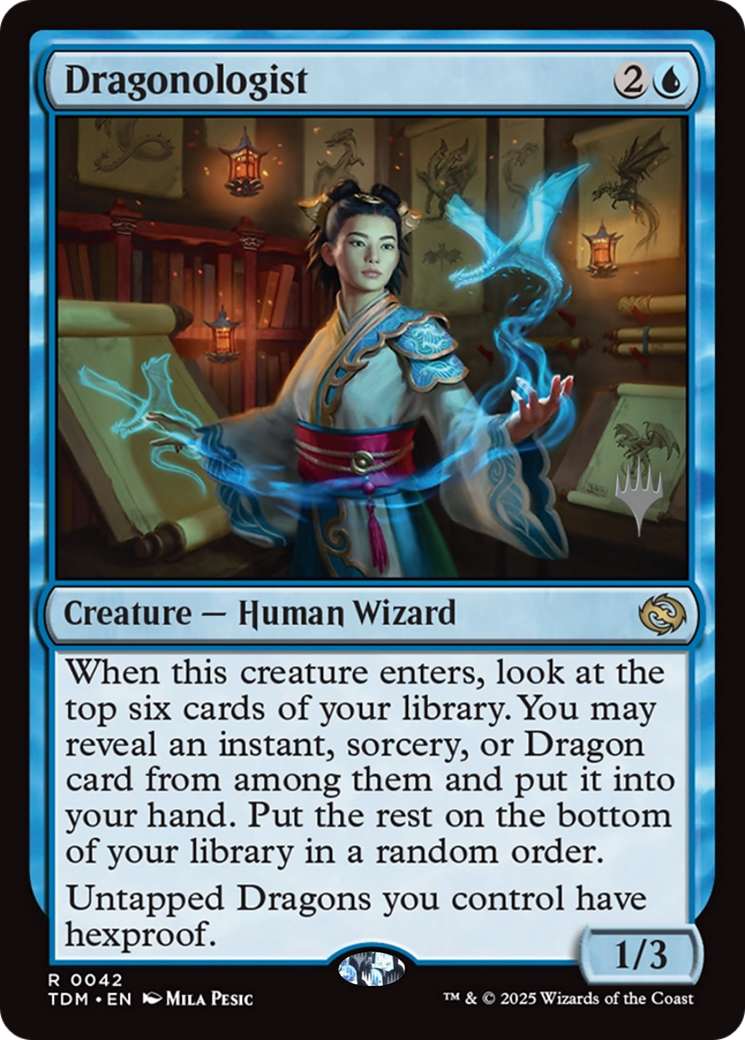 Dragonologist (PPTDM-042) - Promo Pack: Tarkir: Dragonstorm Foil