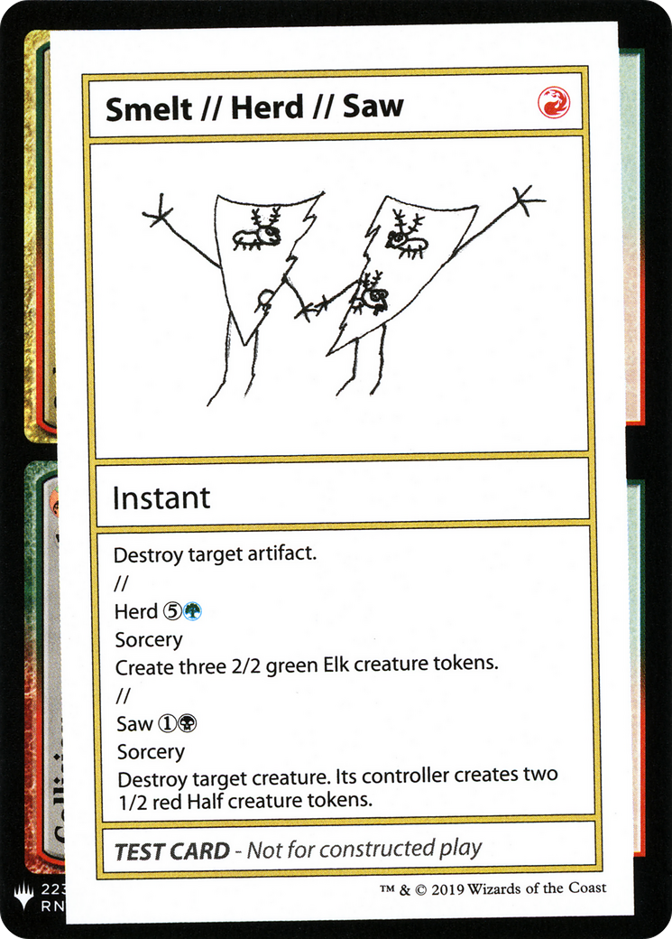 Smelt // Herd // Saw (CMB1-) - Mystery Booster Playtest Cards 2019