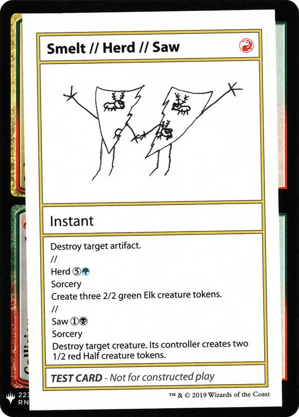 Smelt // Herd // Saw (CMB1-) - Mystery Booster Playtest Cards 2019