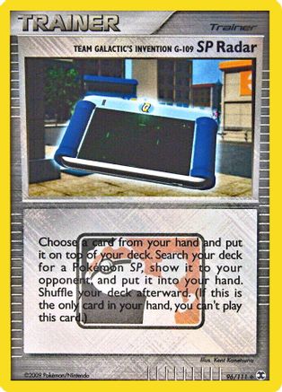 Team Galactic's Invention G-109 SP Radar - 96/111 (League Promo)/111  - Reverse Holofoil League & Championship Cards - Promo
