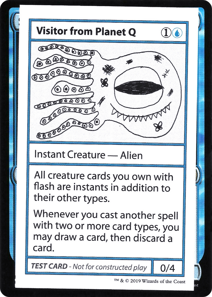 Visitor from Planet Q (No PW Symbol) (CMB1-) - Mystery Booster Playtest Cards 2021
