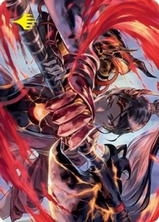 Risona, Asari Commander Art Card (Gold-Stamped Signature) (ASNEO-072) - Art Series: Kamigawa: Neon Dynasty