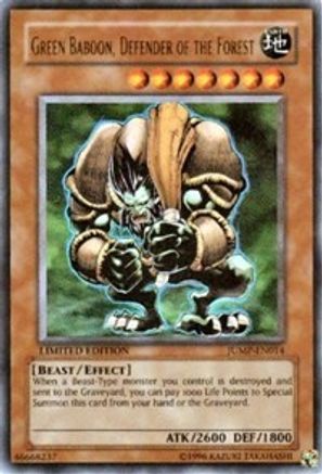 Green Baboon, Defender of the Forest (JUMP-EN014) - Shonen Jump Magazine Promos Limited