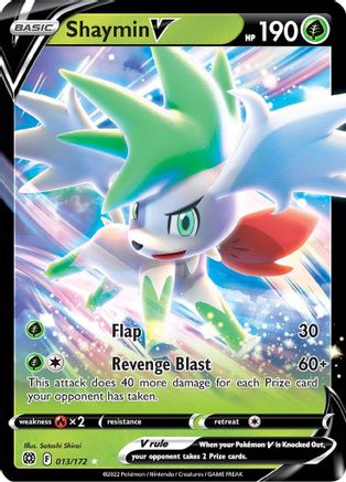 Shaymin V 013  - Holofoil SWSH09 Brilliant Stars - Ultra Rare