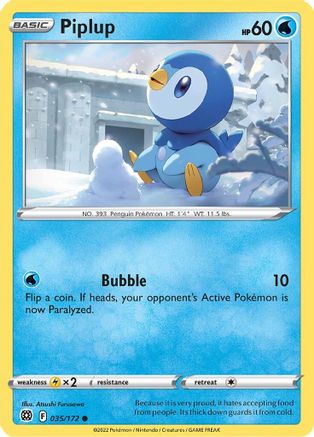 Piplup 035  SWSH09 Brilliant Stars - Common
