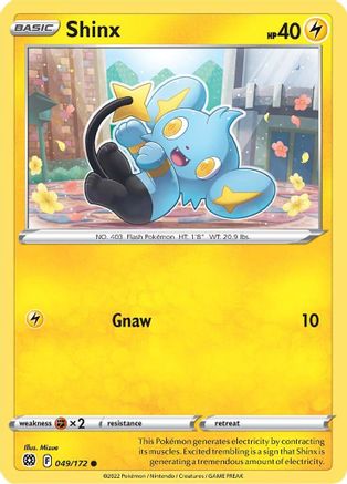 Shinx 049  - Reverse Holofoil SWSH09 Brilliant Stars - Common