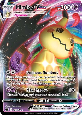 Mimikyu VMAX 069  - Holofoil SWSH09 Brilliant Stars - Ultra Rare