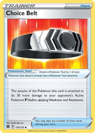 Choice Belt 135  - Reverse Holofoil SWSH09 Brilliant Stars - Uncommon