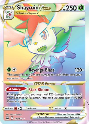 Shaymin VSTAR (Secret) 173  - Holofoil SWSH09 Brilliant Stars - Secret Rare