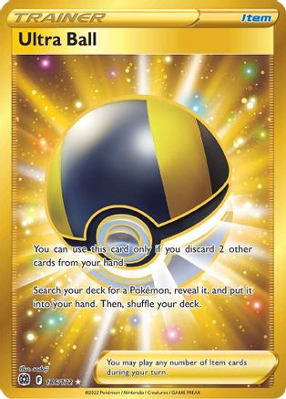 Ultra Ball (Secret) 186  - Holofoil SWSH09 Brilliant Stars - Secret Rare