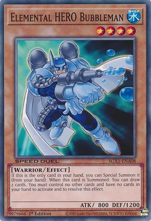 Elemental HERO Bubbleman (SGX1-ENA08) - Speed Duel GX: Duel Academy Box 1st Edition