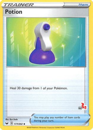 Potion - 177/202 (#42 Cinderace Stamped)/202  Battle Academy 2022 - Promo