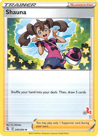 Shauna - 240/264 (#21 Cinderace Stamped)/264  Battle Academy 2022 - Promo