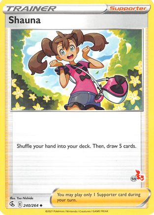 Shauna - 240/264 (#59 Cinderace Stamped)/264  Battle Academy 2022 - Promo