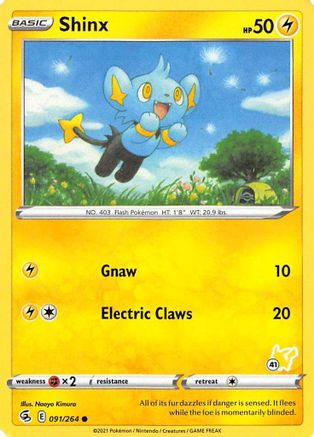 Shinx - 091/264 (#41 Pikachu Stamped)/264  Battle Academy 2022 - Promo