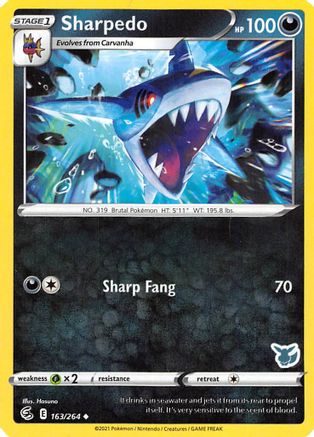 Sharpedo (Eevee Stamped) 163/264  Battle Academy 2022 - Promo