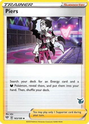 Piers - 165/189 (Eevee Stamped)/189  Battle Academy 2022 - Promo