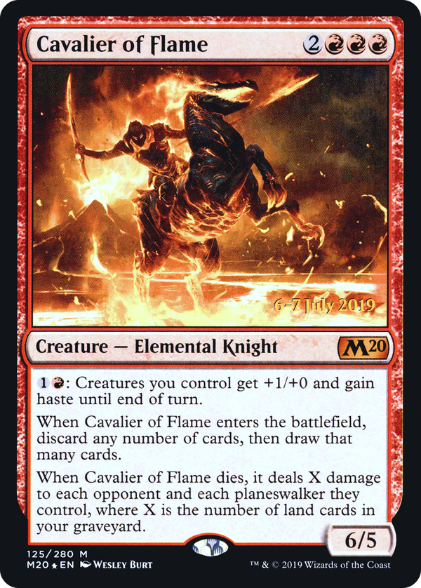 Cavalier of Flame (PRE-125) - Core Set 2020 Promos Foil