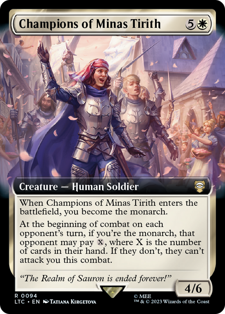 Champions of Minas Tirith (Extended Art) (LTC-094) - Tales of Middle-earth Commander: (Extended Art)