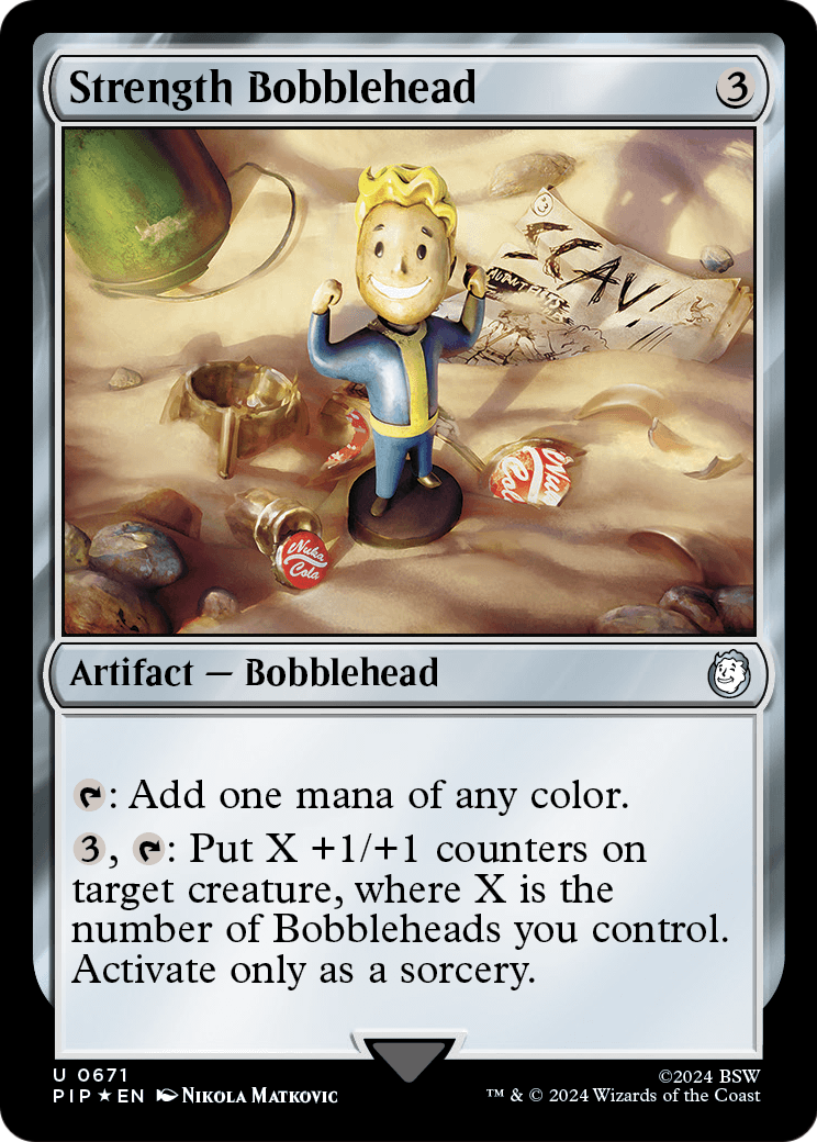 Strength Bobblehead (Surge Foil) (PIP-671) - Fallout Foil