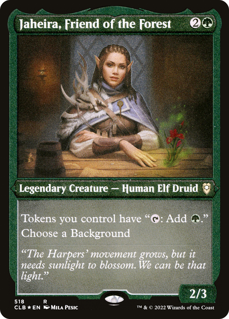 Jaheira, Friend of the Forest (Foil Etched) (CLB-518) - Commander Legends: Battle for Baldur's Gate Foil