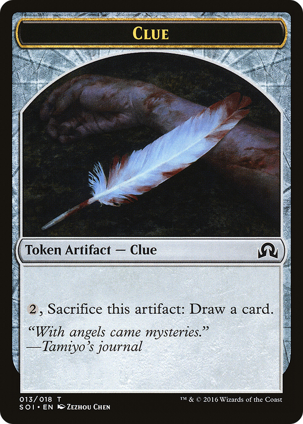 Clue Token (013) (SOI-013) - Shadows over Innistrad Tokens