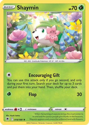 Shaymin 014  - Reverse Holofoil SWSH10 Astral Radiance - Rare
