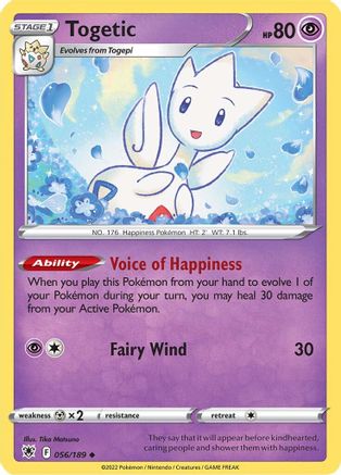 Togetic 056  SWSH10 Astral Radiance - Uncommon