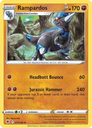 Rampardos 077  - Reverse Holofoil SWSH10 Astral Radiance - Holo Rare