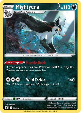 Mightyena 096  - Reverse Holofoil SWSH10 Astral Radiance - Rare