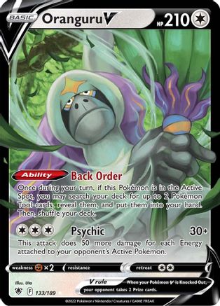 Oranguru V 133  - Holofoil SWSH10 Astral Radiance - Ultra Rare