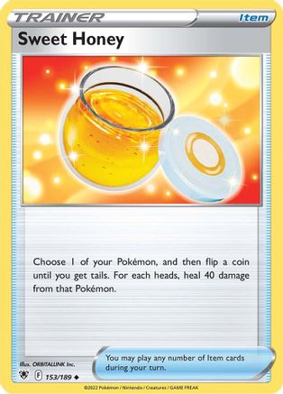 Sweet Honey 153  - Reverse Holofoil SWSH10 Astral Radiance - Uncommon