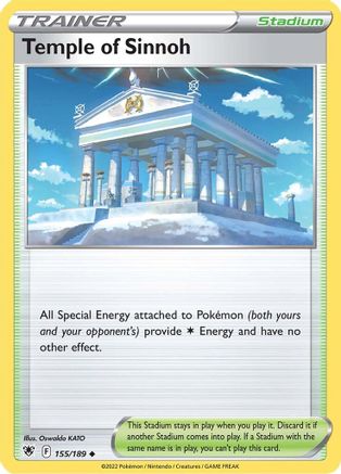 Temple of Sinnoh 155  - Reverse Holofoil SWSH10 Astral Radiance - Uncommon