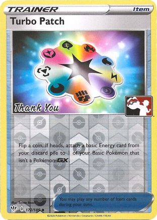 Turbo Patch (Pokemon League) [Thank You] 172/189  - Reverse Holofoil League & Championship Cards - Promo