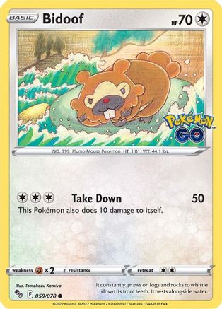 Bidoof 059  Pokemon GO - Common
