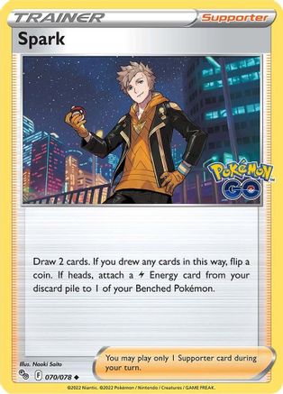 Spark 070  - Reverse Holofoil Pokemon GO - Uncommon