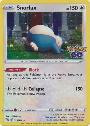 Snorlax (Cosmos Holo) 055/078  - Holofoil Miscellaneous Cards & Products - Promo