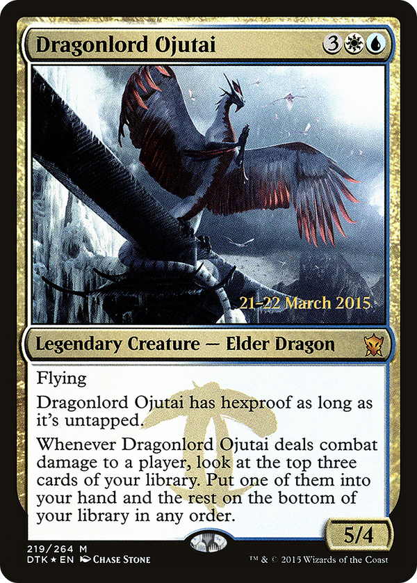 Dragonlord Ojutai (PRE-219) - Dragons of Tarkir Promos Foil