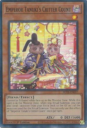 Emperor Tanuki's Critter Count (POTE-EN037) - Power of the Elements 1st Edition