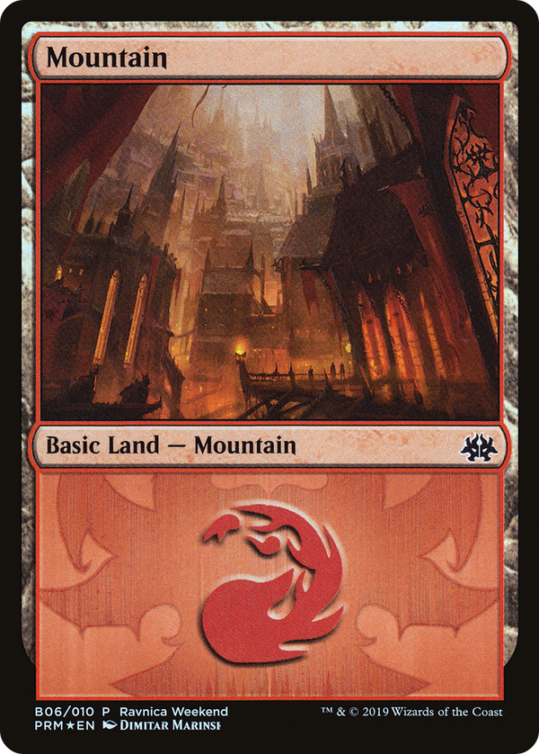 Mountain - Rakdos (B06) (LARP-006) - RNA Ravnica Weekend Foil