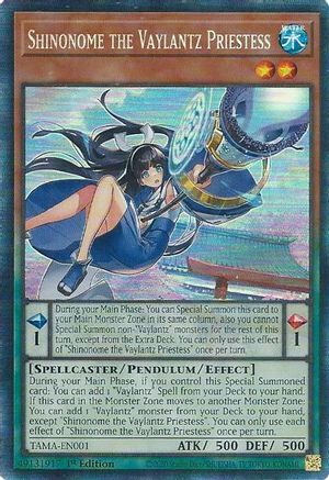 Shinonome the Vaylantz Priestess (CR) (TAMA-EN001) - Tactical Masters 1st Edition