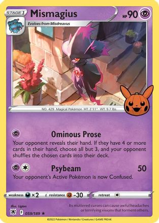 Mismagius 059  - Holofoil Trick or Trade BOOster Bundle - Promo