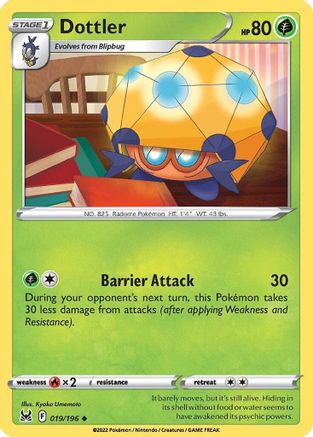 Dottler 019  - Reverse Holofoil SWSH11 Lost Origin - Uncommon