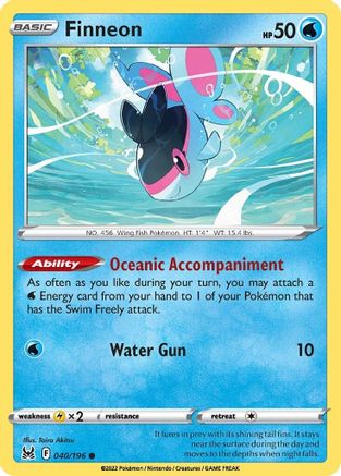 Finneon 040  - Reverse Holofoil SWSH11 Lost Origin - Common