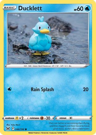 Ducklett 046  - Reverse Holofoil SWSH11 Lost Origin - Common