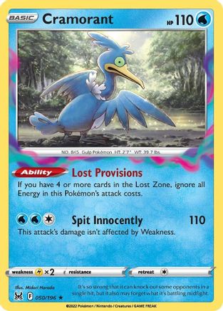 Cramorant 050  SWSH11 Lost Origin - Rare