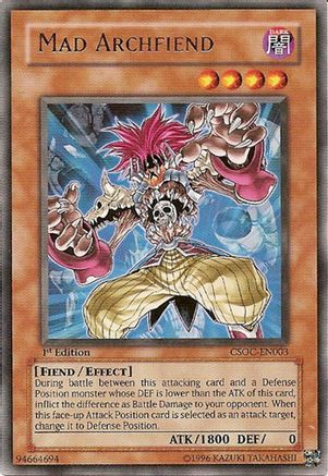Mad Archfiend (CSOC-EN003) - Crossroads of Chaos 1st Edition