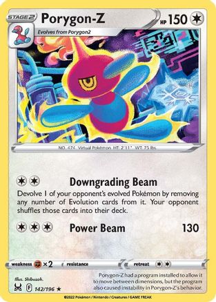 Porygon-Z 142  - Reverse Holofoil SWSH11 Lost Origin - Rare