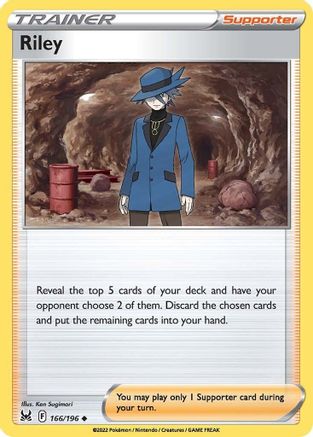 Riley 166  - Reverse Holofoil SWSH11 Lost Origin - Uncommon